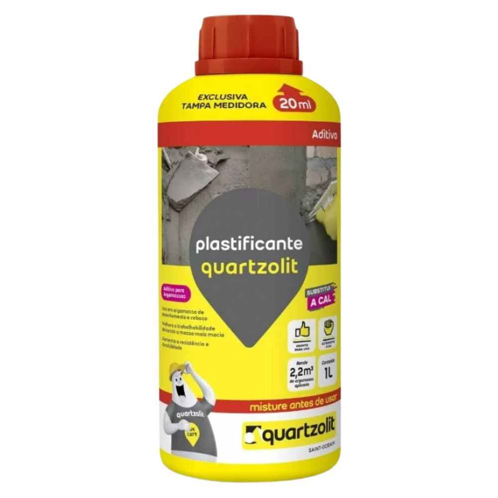 Aditivo Plastificante Marrom Claro 1L Quartzolit