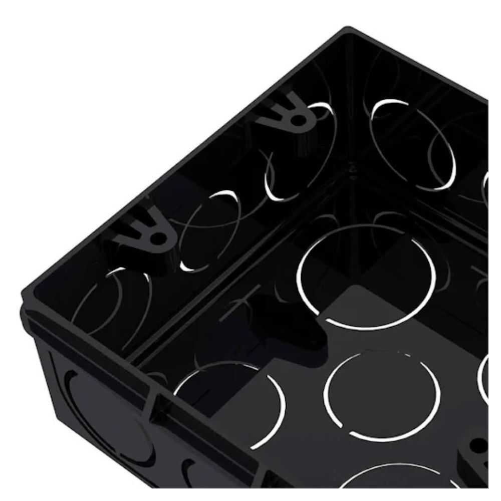 Caixa de Luz Tigreflex 4"x4" Preta Tigre