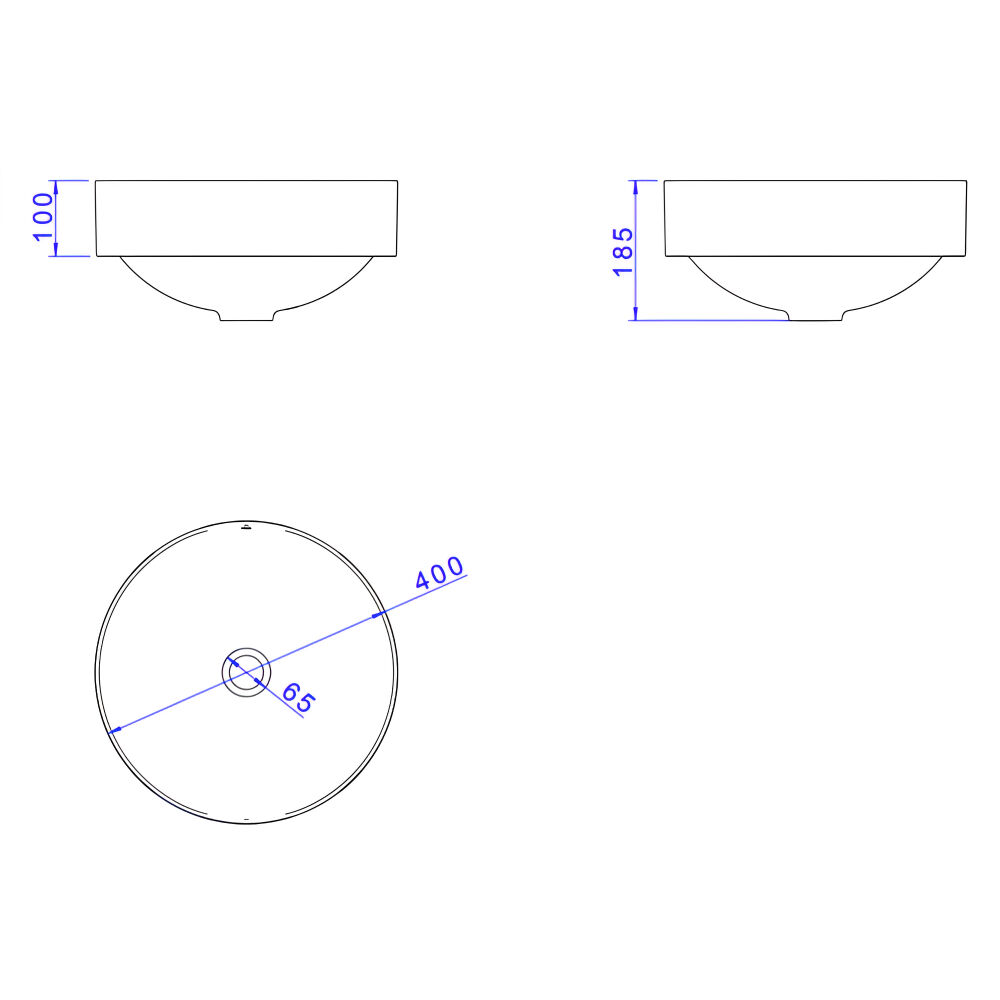 Cuba de Sobrepor Redonda Cacao Deca