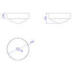 Cuba de Sobrepor Redonda Cacao Deca
