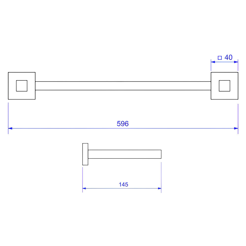 Porta Toalha com Barra Dupla Quadratta Cromado Deca