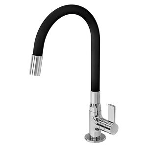 Torneira de Mesa para Cozinha C70 Preto/Cromado 6067 Le&atilde;o