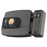 Fechadura El&eacute;trica C90 Fixa Abertura para Dentro Cinza HDL