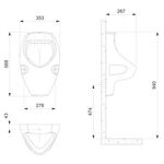 Mict&oacute;rio de Lou&ccedil;a com Sif&atilde;o Eco Branco Celite