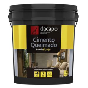 Cimento Queimado Parede Pronto &Aacute;rea Interna 25Kg Dacapo