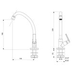 Torneira de Mesa para Lavat&oacute;rio Smart N Bica Alta Cromado Celite