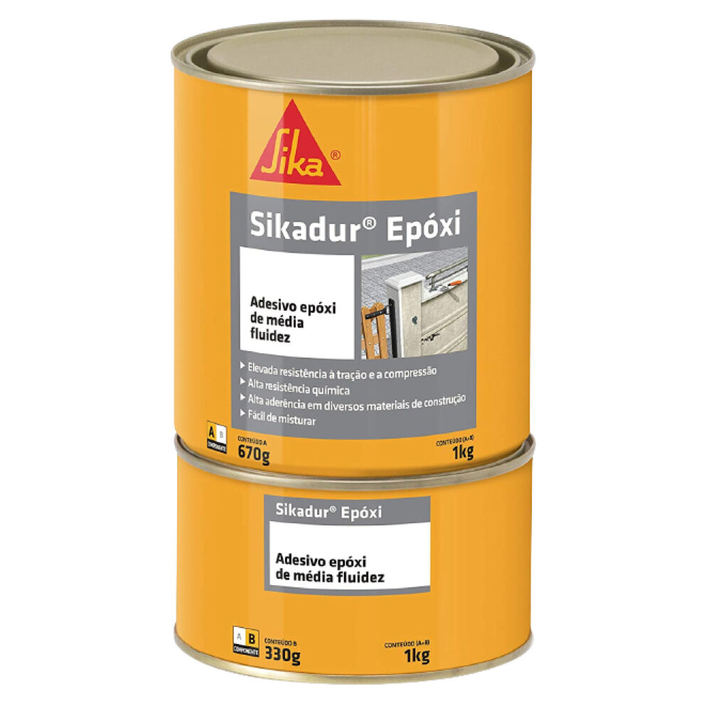 Adesivo Estrutural Ep&oacute;xi Sikadur 1Kg Sika