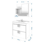 Gabinete Suspenso com Espelheira L&iacute;rio Branco MGM
