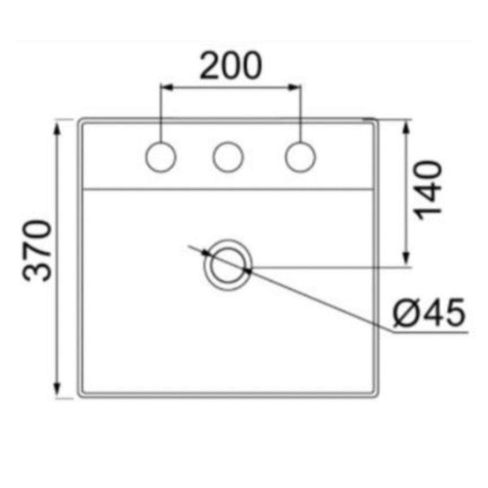 Cuba de Apoio Retangular SA-01 Branca Lorenzetti