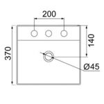 Cuba de Apoio Retangular SA-01 Branca Lorenzetti