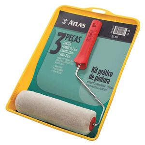 Kit B&aacute;sico para Pintura 3 Pe&ccedil;as Atlas AT1001