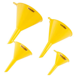 Jogo de Funis Pl&aacute;sticos com 4 Pe&ccedil;as Vonder