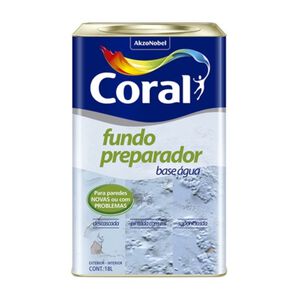 Fundo Preparador de Paredes &agrave; Base &Aacute;gua 18L Incolor Coral
