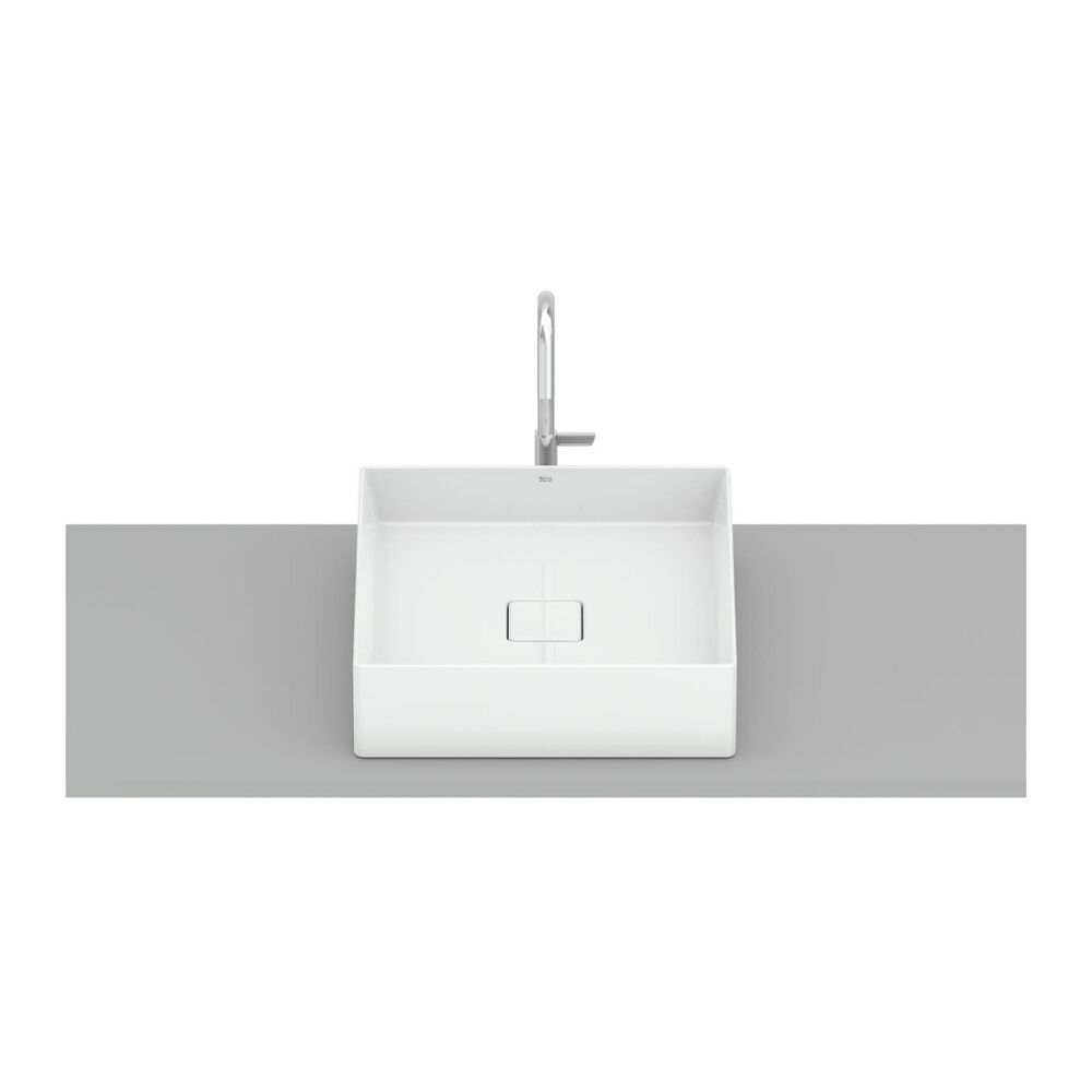 Cuba de Apoio Terra T5 Quadrada 40x40cm Branca Roca