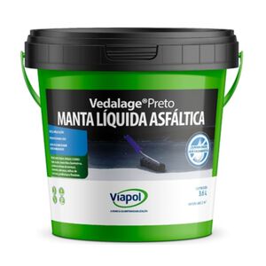 Manta L&iacute;quida Asf&aacute;ltica Vedalage Preta 3,6L Viapol