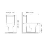 Vaso Sanit&aacute;rio para Caixa Acoplada Luna Branco Icasa