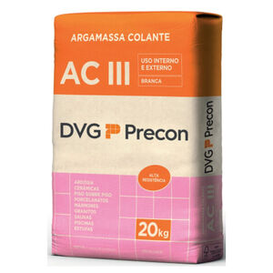 Argamassa ACIII Uso Interno e Externo Colante 20kg Branca DVG Precon