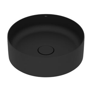 Cuba de Apoio Redonda Terra T2 39x39cm Black Matte Roca