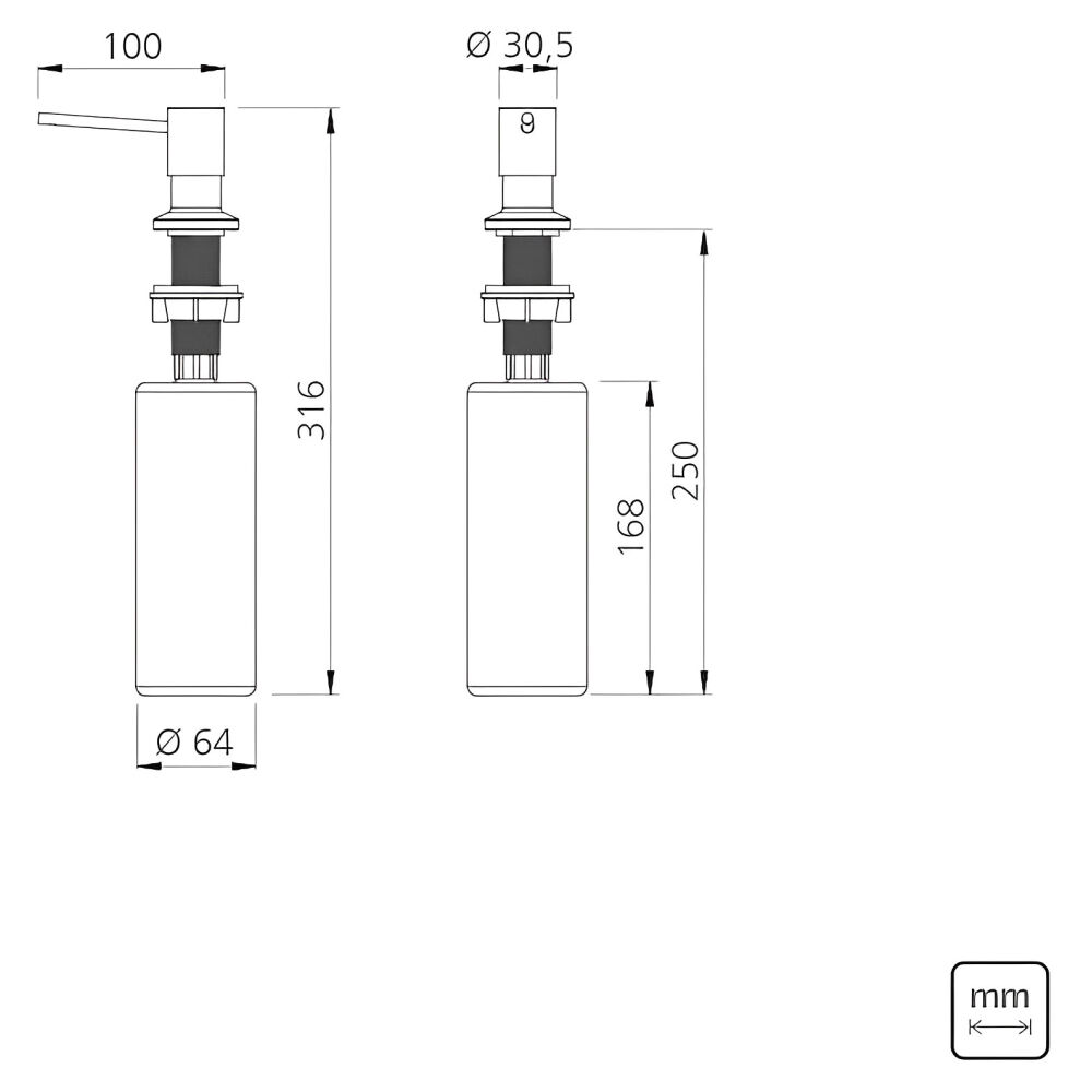 Dosador de Sab&atilde;o em A&ccedil;o Inox 500ml Tramontina