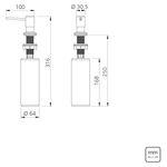 Dosador de Sab&atilde;o em A&ccedil;o Inox 500ml Tramontina
