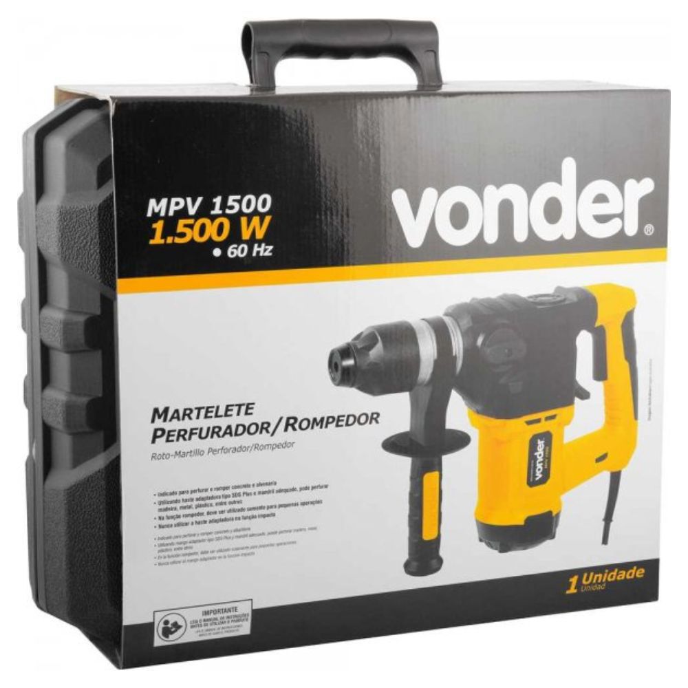 Martelete Perfurador Rompedor 1500W 220V Vonder