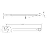 Chave Combinada 19mm Tramontina Basic com Corpo em A&ccedil;o Especial Cromado