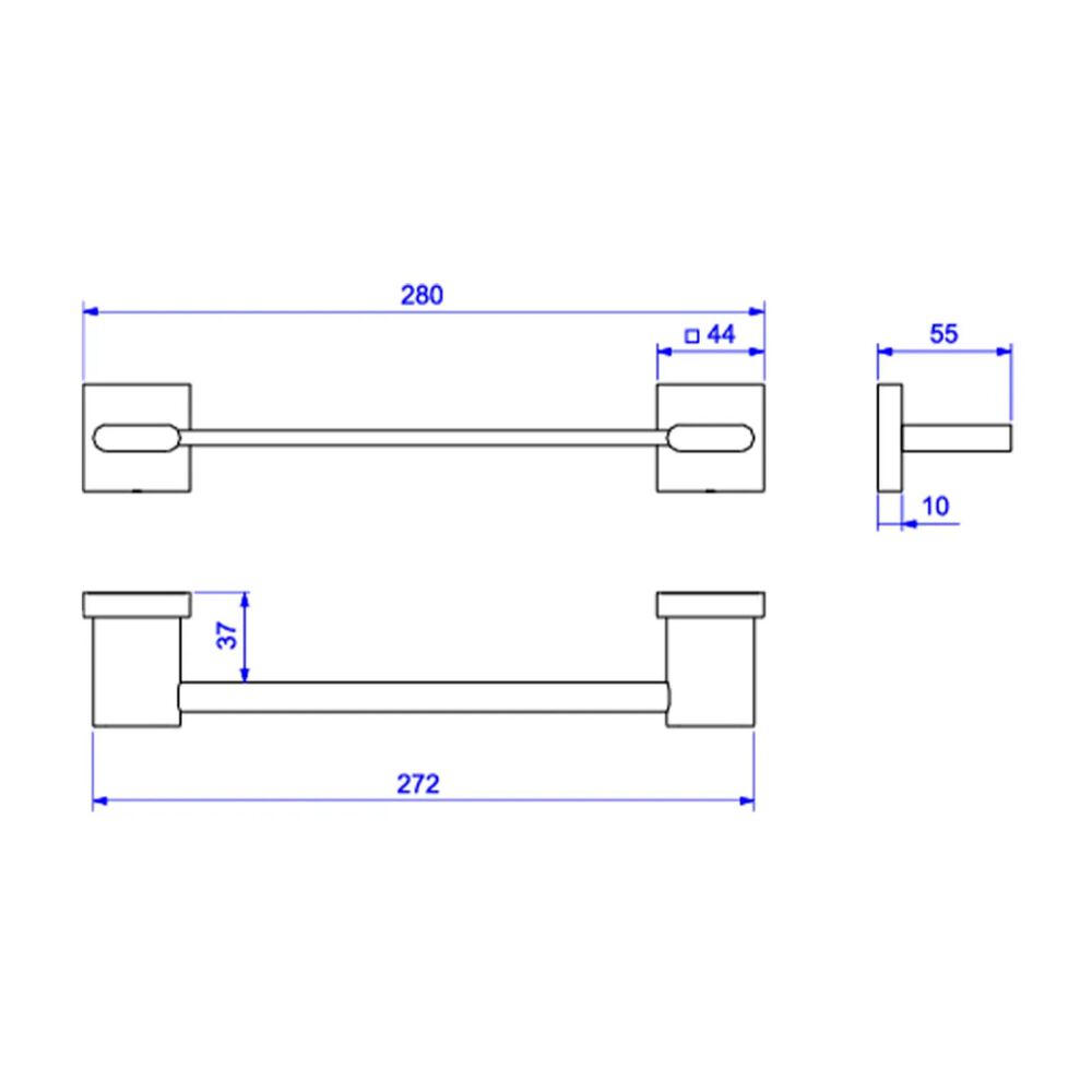 Porta Toalha Barra Polo 20cm Gold Deca
