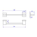 Porta Toalha Barra Polo 20cm Gold Deca