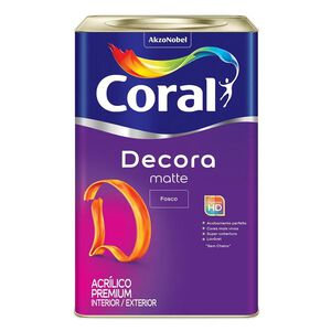 Tinta Acr&iacute;lica Fosco Premium Decora Matte 18L Coral