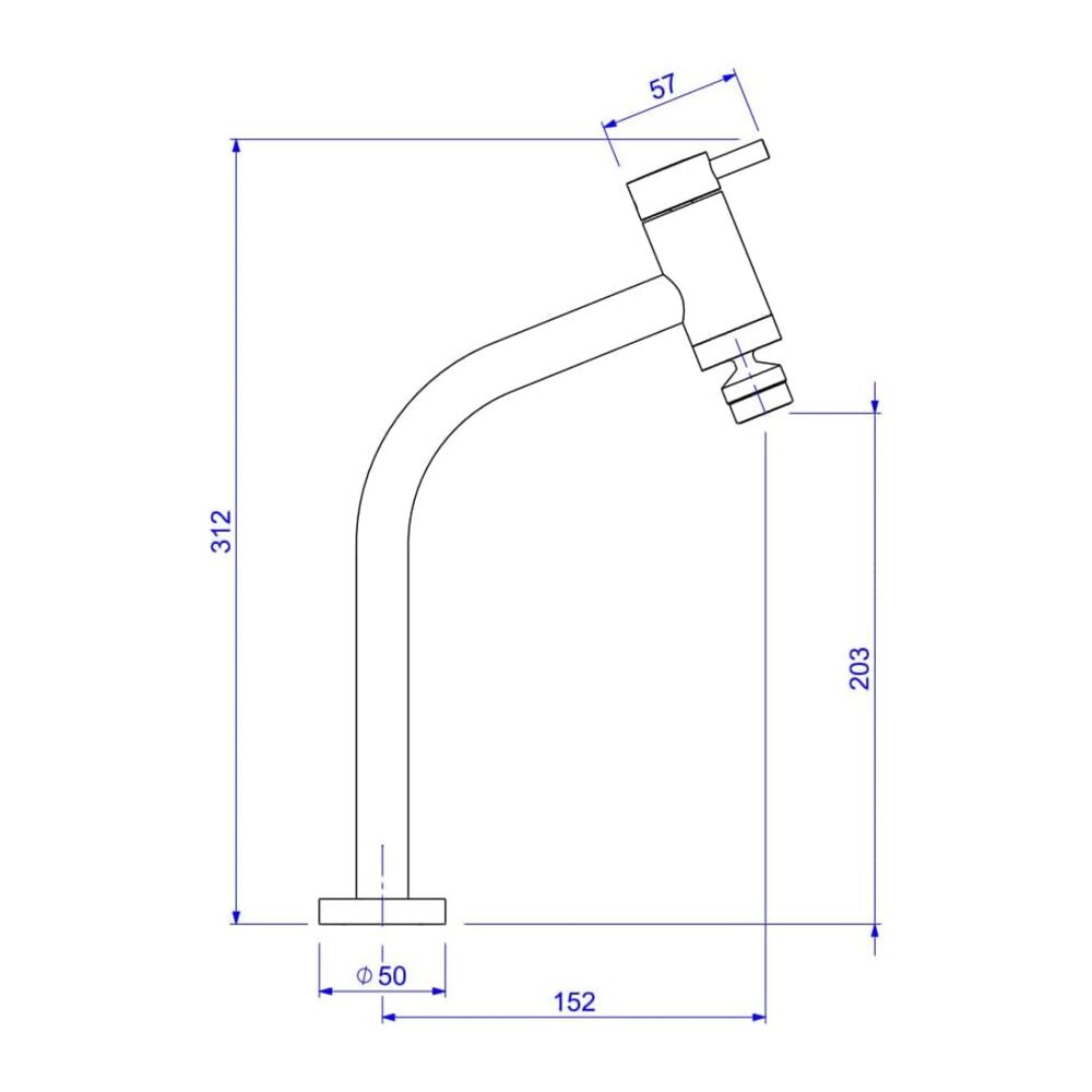 Torneira de Mesa Bica M&oacute;vel para Cozinha Link Cromado Deca