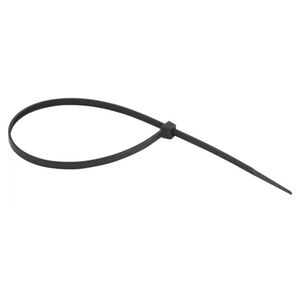 Abra&ccedil;adeira de Nylon Preta 200mm x 2,5mm com 100 Unidades Nove54