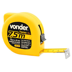Trena em A&ccedil;o com Trava 7,5m x 25mm Vonder