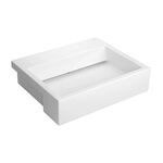 Cuba de Semi Encaixe Retangular com Mesa e V&aacute;lvula Oculta Branco Deca