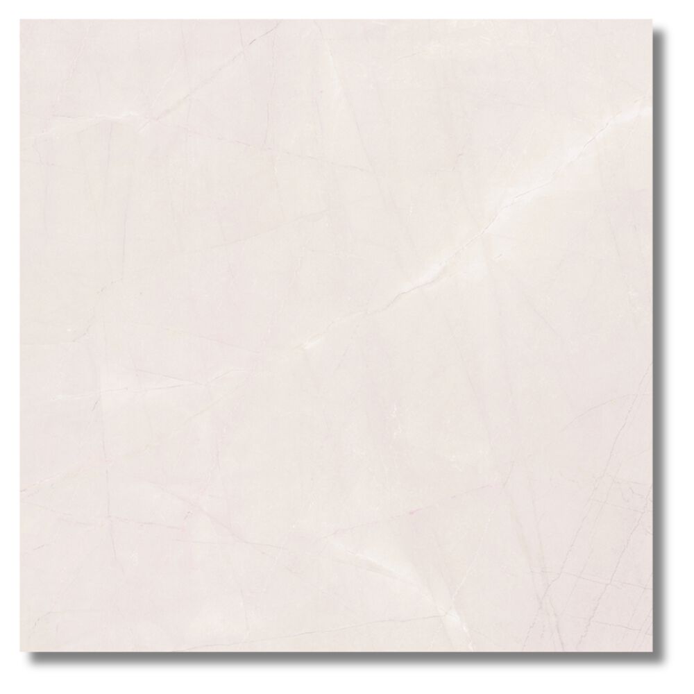 Porcelanato Marmorizado Polido Borda Retificada 82x82cm Pulpis Marfil Bege Damme (Caixa com 2,02m&sup2;)