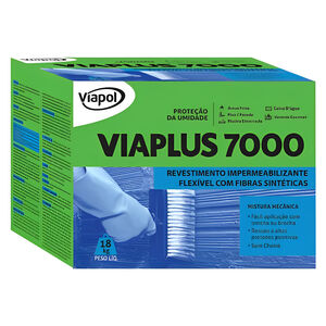 Impermeabilizante Viaplus 7000 Fibras 18kg Viapol