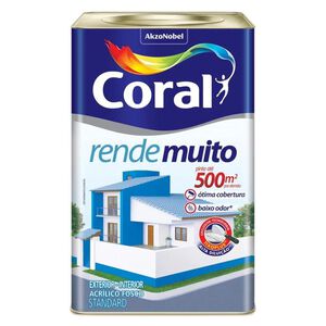Tinta Acr&iacute;lica Fosca Rende Muito 18L Coral