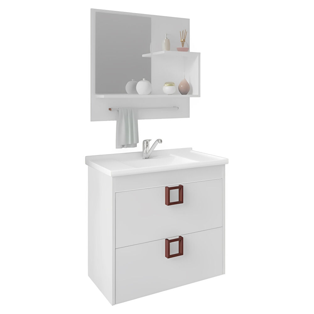 Gabinete Suspenso com Espelheira L&iacute;rio Branco MGM