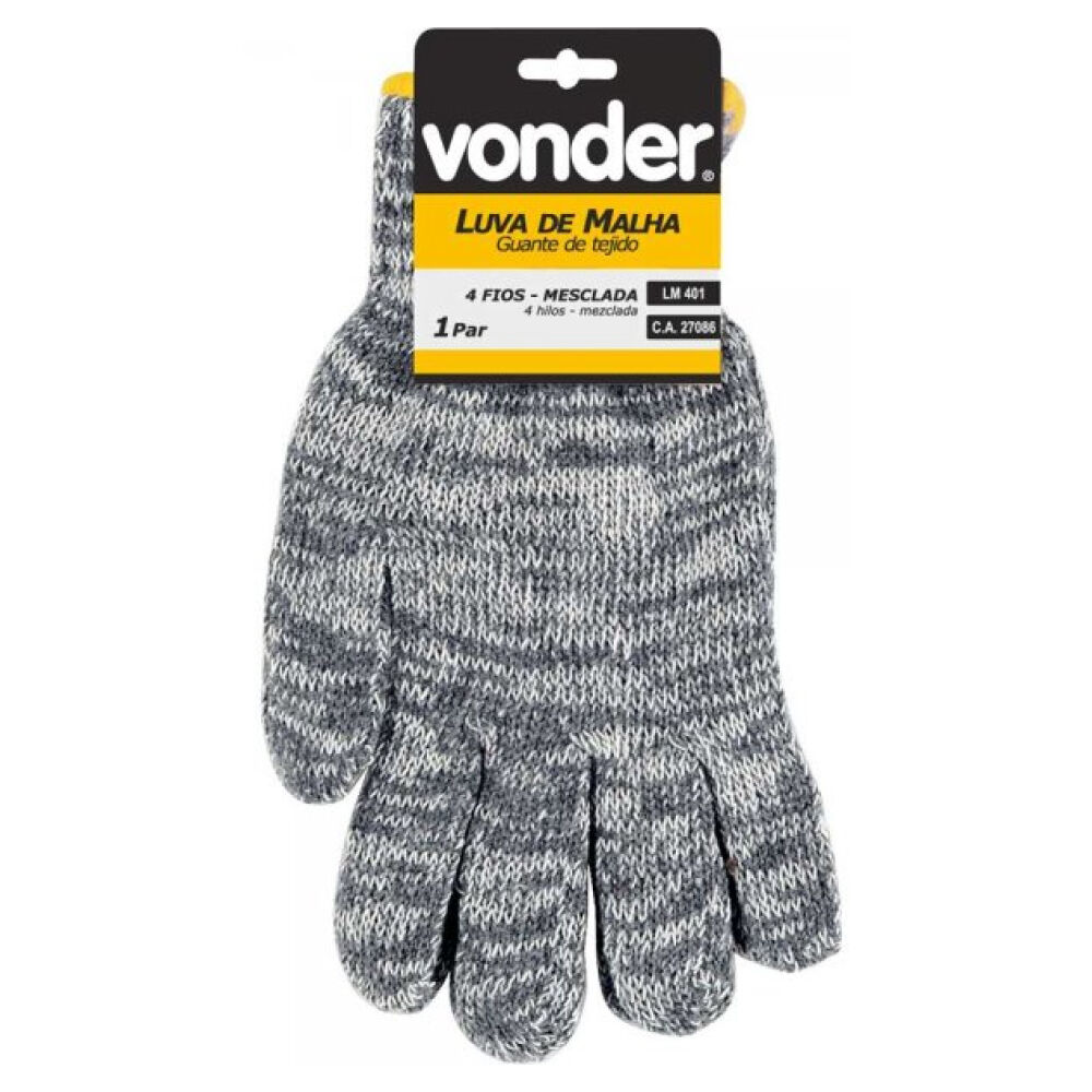 Luva de Malha 4 Fios Mesclada Vonder