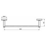 Porta Toalha Barra 30cm Likeflex Perflex