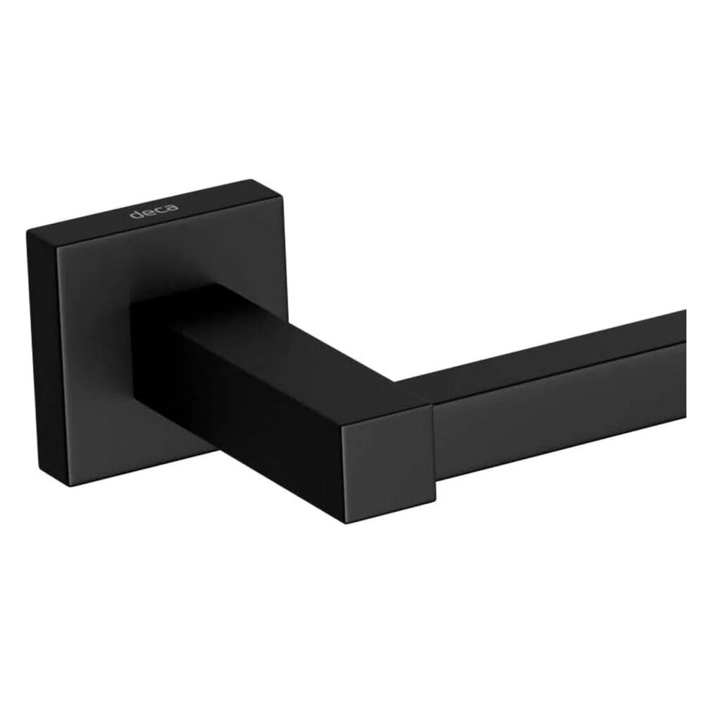 Porta Toalha Barra Quadratta Black Matte Deca