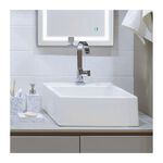 Cuba de Apoio para Lavat&oacute;rio Retangular 35x31,5cm Branco Addra