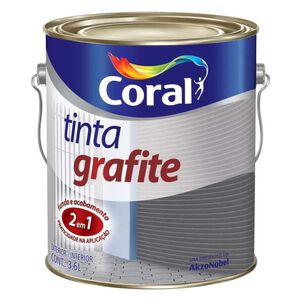 Esmalte Sint&eacute;tico Tinta Grafite Fosco 3,6L Coral