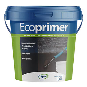 Primer para Manta Asf&aacute;ltica Ecoprimer Marrom Escuro 3,6L Viapol