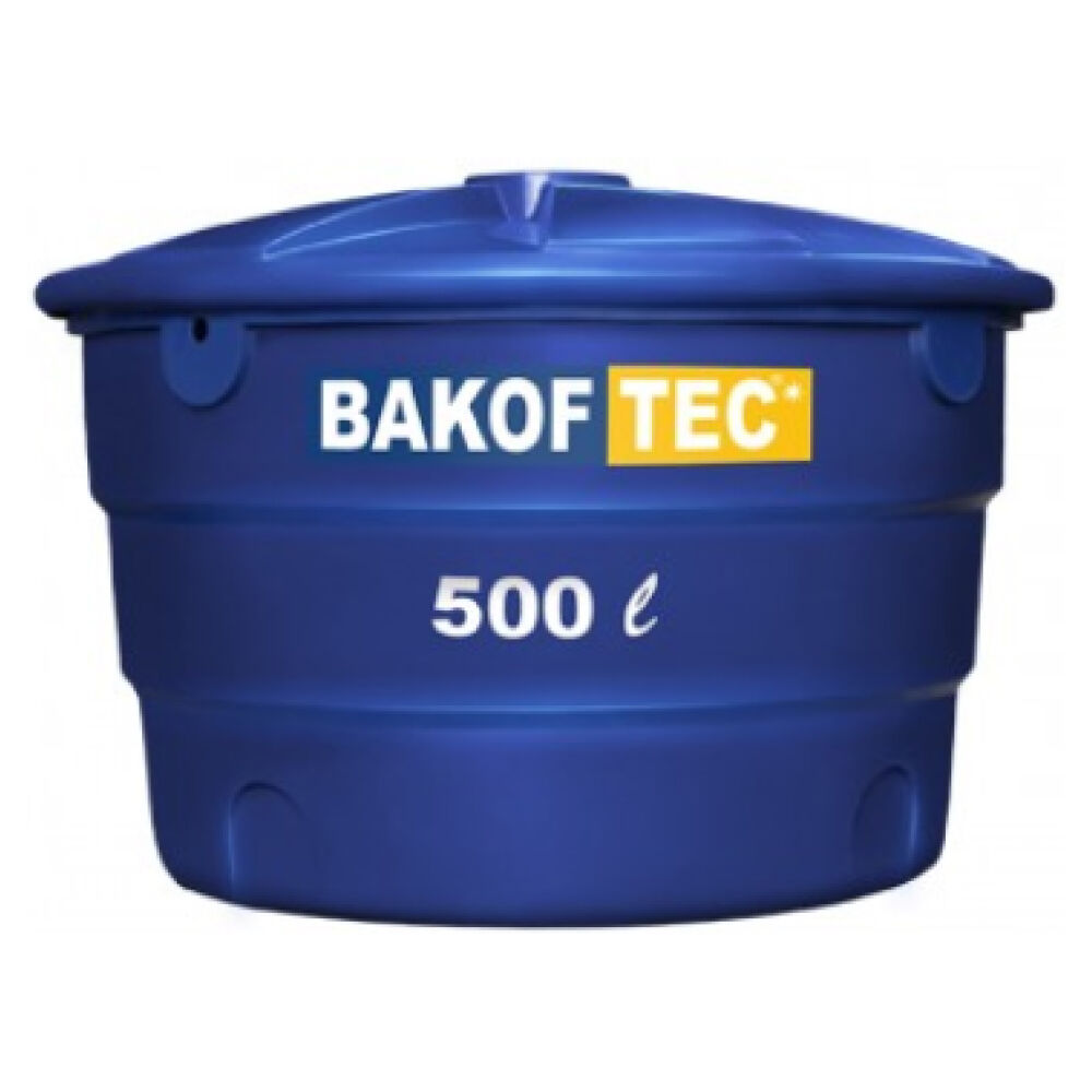 Caixa d'&aacute;gua 500L de Polietileno Azul Bakof Tec