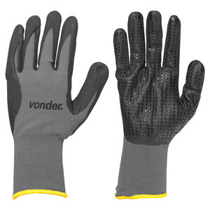 Luva de Poliamida com Borracha Nitr&iacute;lica Tamanho 9 PNV0900 Vonder