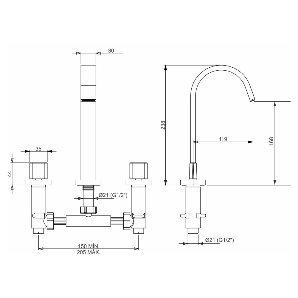 Torneira Misturador de Pia para Banheiro Dom Perflex