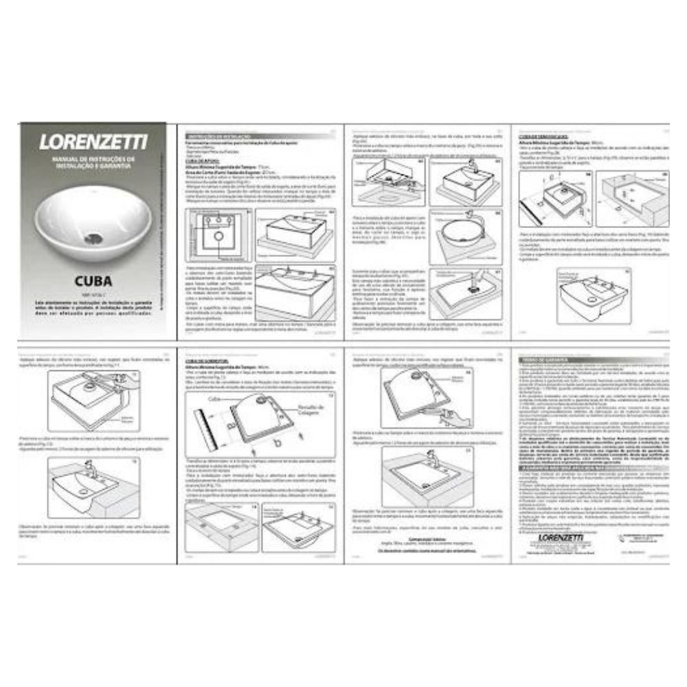 Cuba de Apoio Retangular SA-01 Branca Lorenzetti