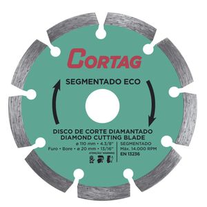 Disco Diamantado Segmentado Eco 110mm Cortag