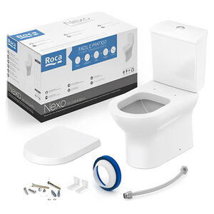 Kit Vaso Sanit&aacute;rio com Caixa Acoplada e Assento Sanit&aacute;rio Soft Close Nexo Branco Roca