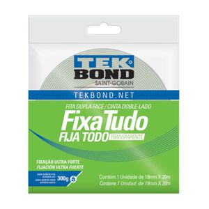 Fita Dupla Face Fixa Tudo 19mmx20m Tekbond